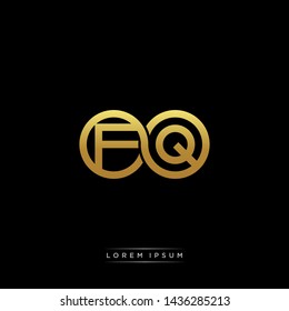 FQ initial letter linked circle capital monogram logo modern template