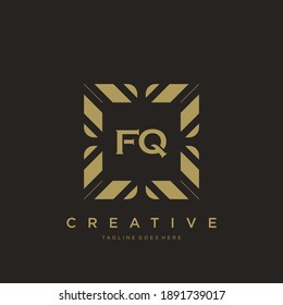 FQ initial letter luxury ornament monogram logo template vector.