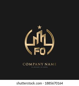 FQ Initial Letter Real Estate Luxury house Logo Vector art for Business, Building, Architecture
