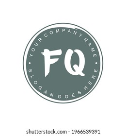 FQ Initial logo Branding Brush wedding business