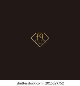 FQ Initial logo diamond luxury wedding illustration