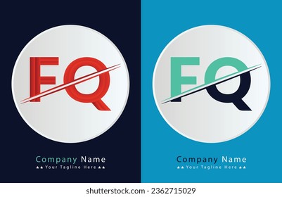 FQ Letter logo design vector template.