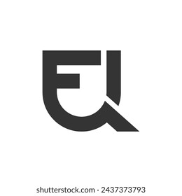 Diseño de ilustración vectorial de icono de logotipo de letra FQ 