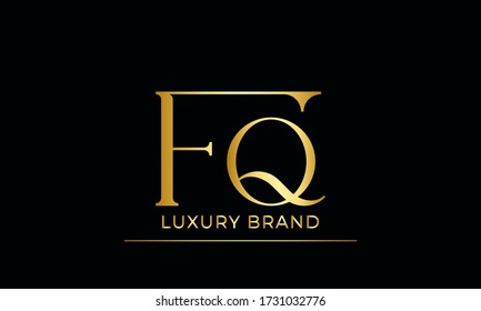 FQ letter Type Logo Design vector Template. Abstract Letter FQ logo Design
