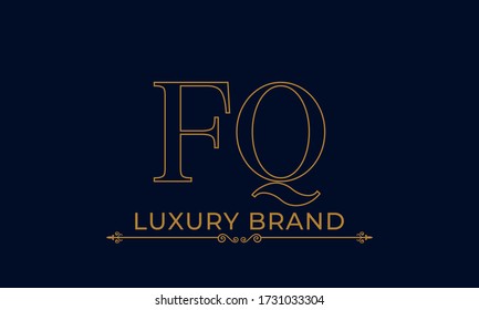 FQ letter Type Logo Design vector Template. Abstract Letter FQ logo Design
