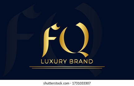 FQ letter Type Logo Design vector Template. Abstract Letter FQ logo Design
