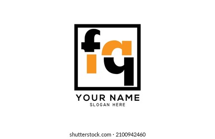 FQ logo design simple modern template