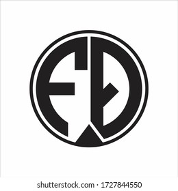 Monograma de logotipo HQ con estilo de cinta en fondo blanco