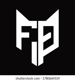 FQ Logo monogram with fox head shape design template