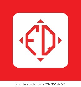 FQ modern initial monogram logo design vector. It will be suitable for which company or brand name start those initial.