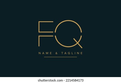 FQ or QF Abstract initial monogram letter alphabet logo