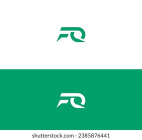 FQ, QF letter logo design template elements. Modern abstract digital alphabet letter logo.