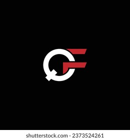 FQ or QF ‍abstract outstanding professional business awesome artistic branding company different colors illustration. Awesome logo design.