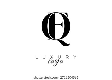 FQ Serif Letter Monogram Typography Logo for Elegant Premium Branding Identity