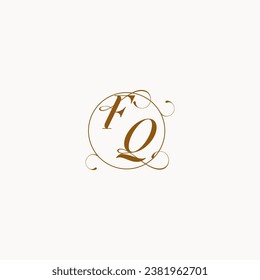 FQ uniquely wedding logo symbol of your marriage and you can use it on your wedding stationary