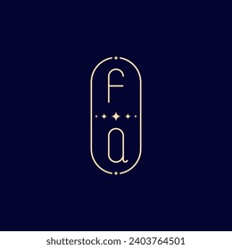 FQ wedding lie monogram with high quality professional design that will print well across any print media