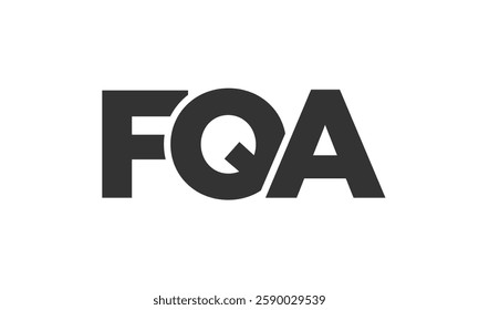 FQA logo design template with strong and modern bold text. Initial based vector logotype featuring simple and minimal typography. Trendy company identity ideal for businesses brand presence.