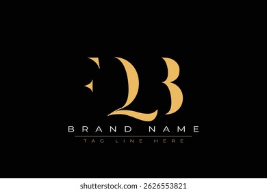 Projeto de logotipo de letra abstrata FQB. Este logotipo é desenhado por três letras abstratas.