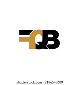 FQB letter monogram logo design vector