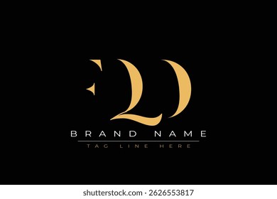 FQD abstract letter logo design. This logo is designed by three abstract letters.