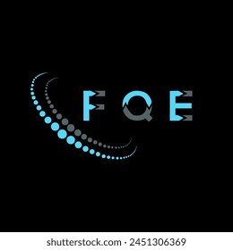 Diseño abstracto del logotipo de la letra FQE. Diseño único de FQE. FAE.

