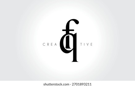 FQfq Elegant Serif Monogram Logo – Luxury Lowercase Typographic Lettermark for Modern Branding