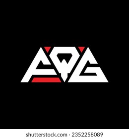 Diseño del logotipo de la letra del triángulo FQG con forma de triángulo. Monograma de diseño del logotipo del triángulo libre. Plantilla de logotipo vectorial de triángulo FQG con color rojo. Logo triangular FQG Diseño sencillo, elegante y lujoso.
