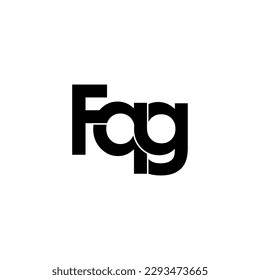 diseño del logotipo de la letra monograma de la tipografía fqg