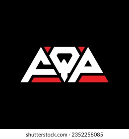 Diseño del logotipo de la letra triangular y triángulo de FQP con forma triangular. Monograma de diseño del logotipo del triángulo libre de derechos. Plantilla de logotipo vectorial triangular y con color rojo. Logo triangular FQP Diseño sencillo, elegante y lujoso.