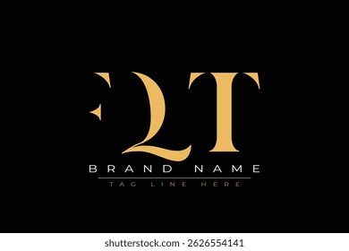 FQT abstrakte Buchstaben-Logo-Design. Dieses Logo besteht aus drei abstrakten Buchstaben.
