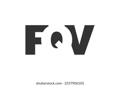 FQV logo design. Initial letter F Q V bold font style for tech startups, consulting, corporate branding. Creative company name, headlines typography identity, trendy logotype. Vector illustration.