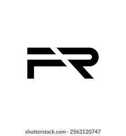 fr abstract alphabet font initial simple vector logo design