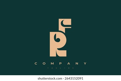 FR Abstract Geometric Logo Design. Modern and elegant logo design with simplistic typography elements, showcasing branding excellence.