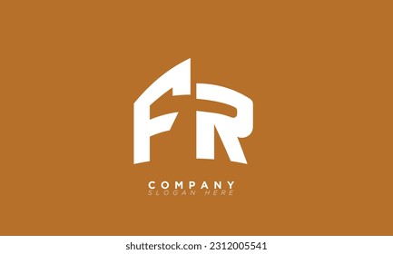FR Alphabet letters Initial Monogram logo RF, F und R