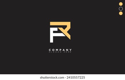 FR Alphabet letters Initials Monogram logo RF, F and R