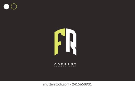  FR letras alfabéticas Iniciales Logotipo Monograma RF, F y R