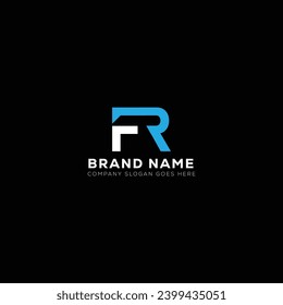 FR creative initials letter logo design concept. FR icon design. F R