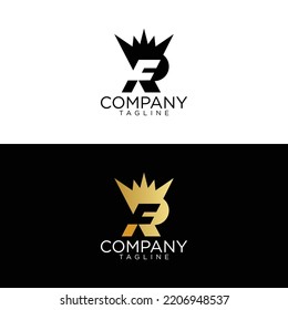 fr crown logo design and premium vector templates