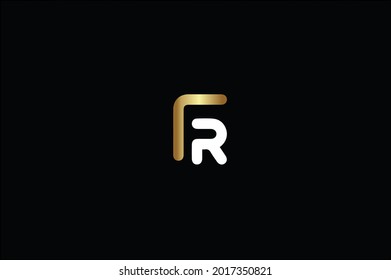 FR elegant logo with initials for company -vector