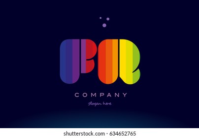 fr f r alphabet letter colorful creative colors text dots creative company logo vector icon design template