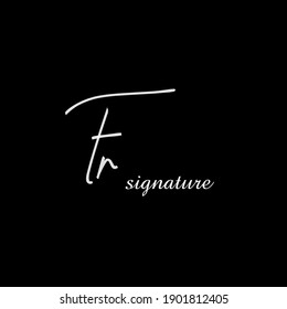 Fr handwritten logo for identity