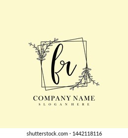 FR Initial beauty floral logo template