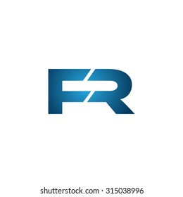 FR initial company linked letter logo