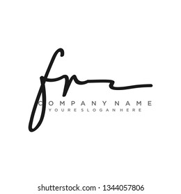 FR  Initial Handwriting logo template vector