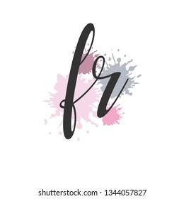FR  Initial Handwriting logo template vector
