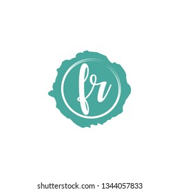 FR  Initial Handwriting logo template vector