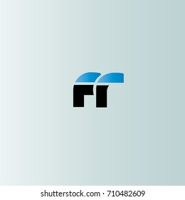 fr initial letter linked lowercase logo. f and r vector template design
