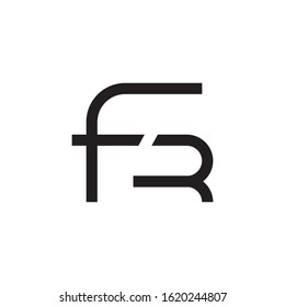 FR initial letter logo template vector icon design
