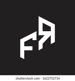FR Initial Letters logo monogram with up to down style