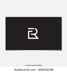 FR INITIAL LOGO DESIGN VECTOR